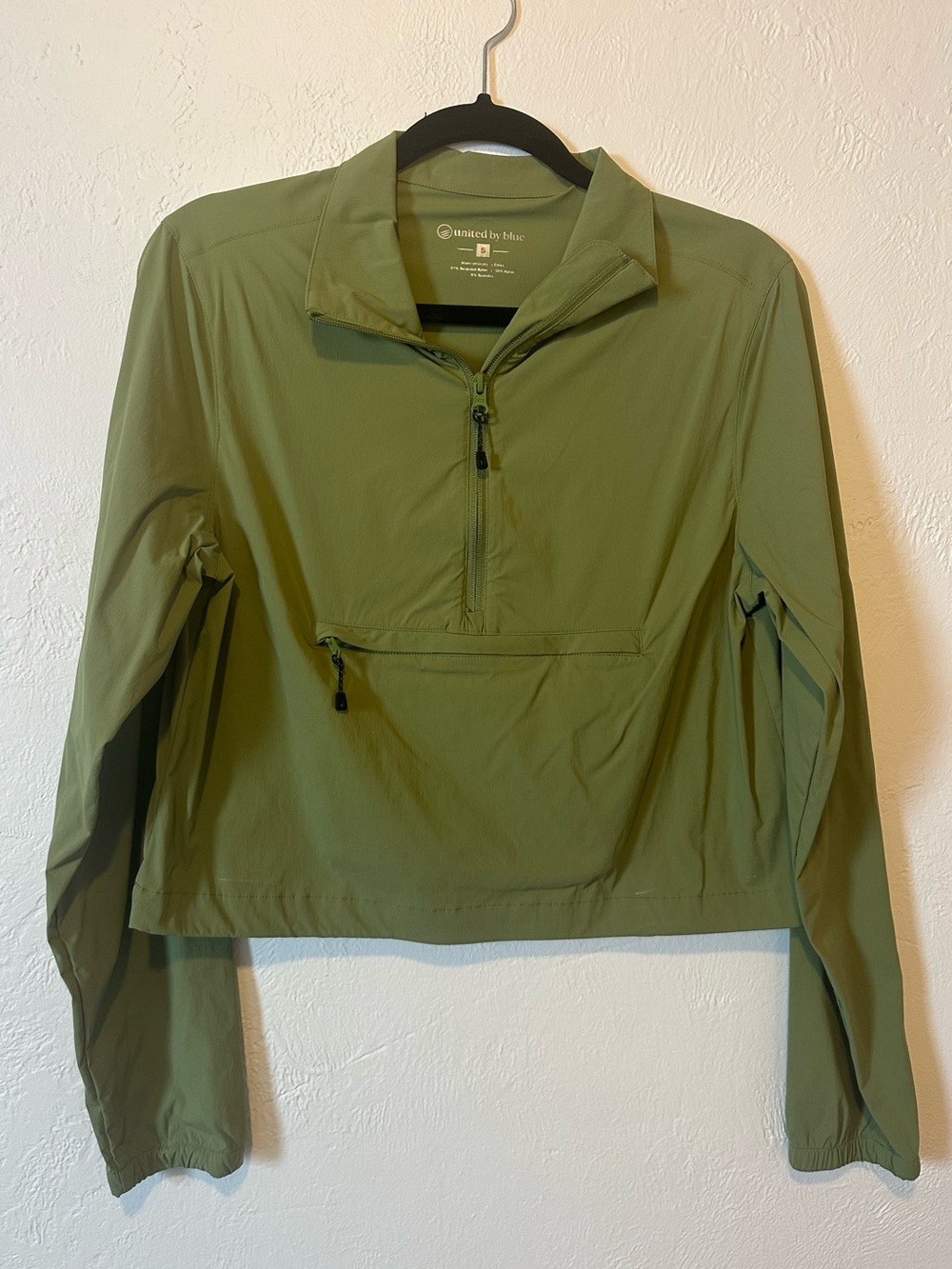 Green Half-zip Windbreaker
